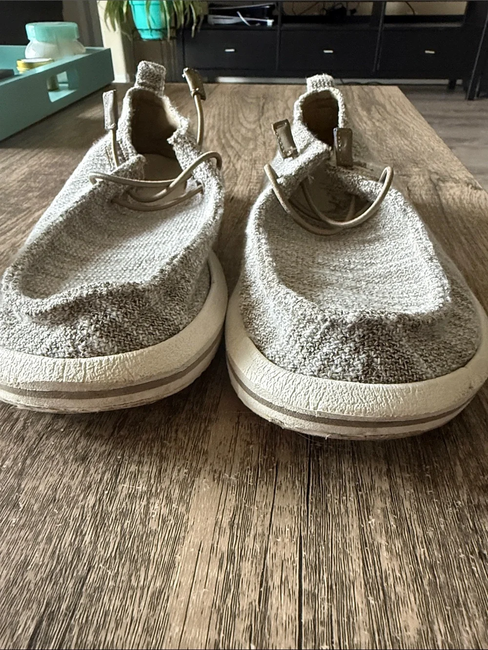 Maui & Sons Knit Slip-On Sneakers in Heathered Taupe